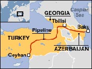 Baku-Tbilisi-Ceyhan (BTC) pipeline - courtesy of Statoil